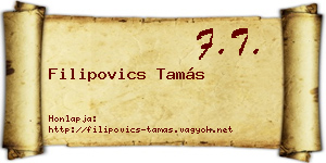 Filipovics Tamás névjegykártya